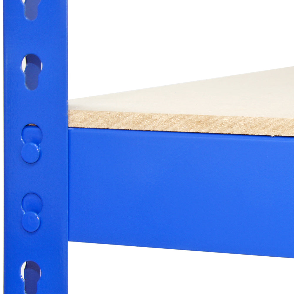10 x prateleiras de metal T-RAX, azuis, 120 cm x 45 cm x 180 cm