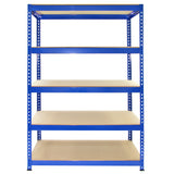 2 prateleiras de metal azuis T-RAX de 75 cm x 150 cm x 30 cm com conectores de baía GRATUITOS