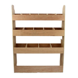 Revestimento antracite para van, rack de madeira clara com compartimentos, ideal para Ford Transit Custom, 11 m²
