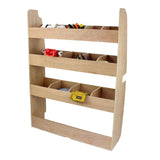 Revestimento antracite para van, rack de madeira com compartimentos para ferramentas, ideal para Ford Transit Custom