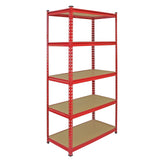 Estante de garagem Z-Rax em aço inoxidá vel sem parafusos vermelho com 90 cm de largura