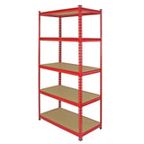 Estante de garagem Z-Rax em aço inoxidá vel sem parafusos vermelho com 90 cm de largura