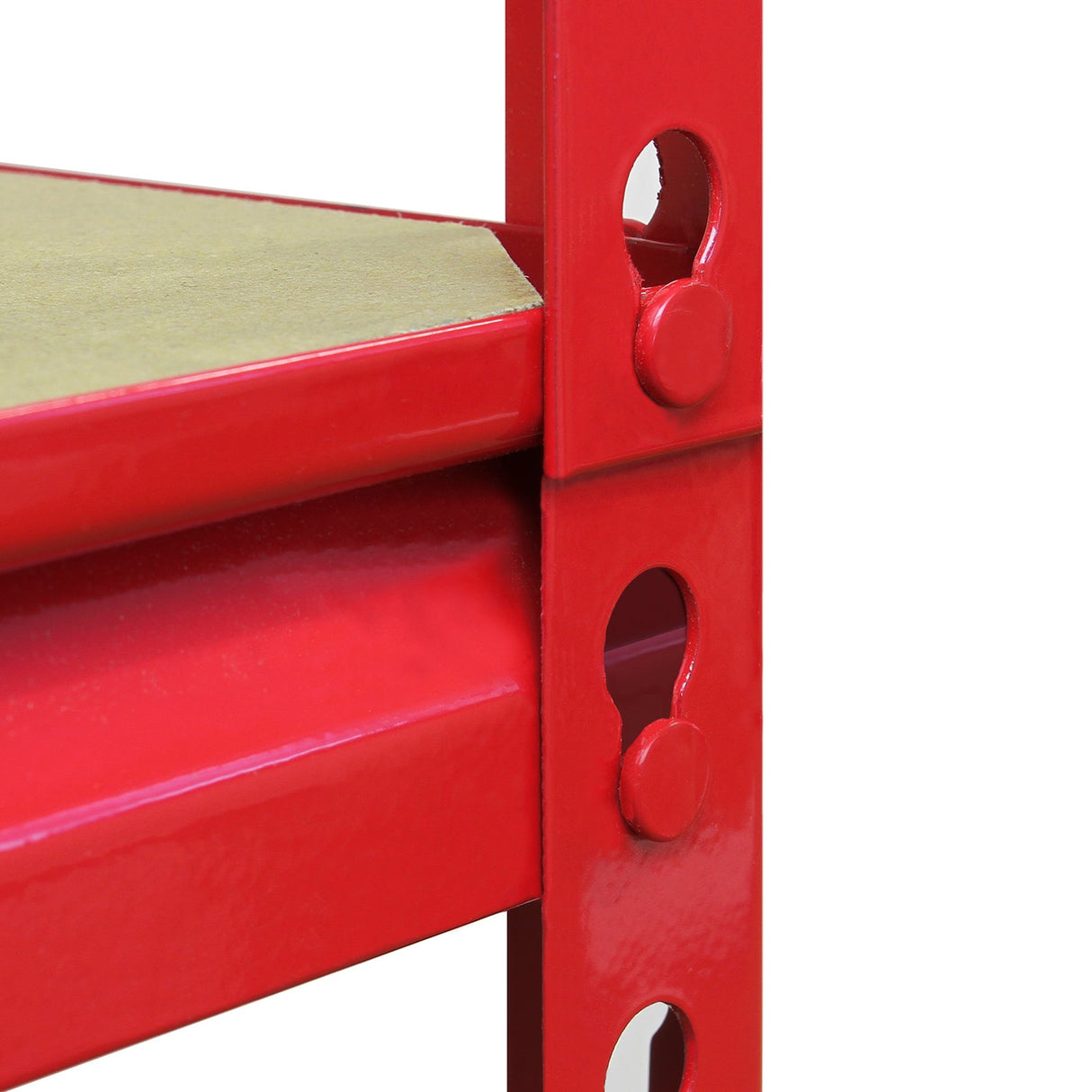Estante de garagem Z-Rax em aço inoxidá vel sem parafusos vermelho com 90 cm de largura