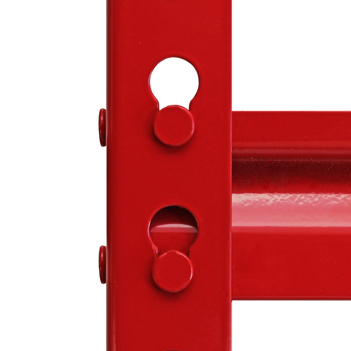 Estante de garagem Z-Rax em aço inoxidá vel sem parafusos vermelho com 90 cm de largura