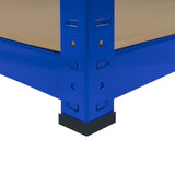 Prateleira de canto em aço inoxidá vel azul T-Rax com 90 cm de largura