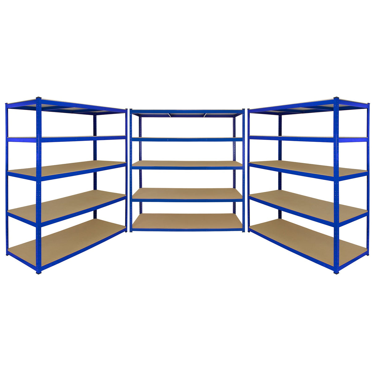 3 Prateleiras Inox Sem Parafusos Azul T-Rax 160cm x 60cm