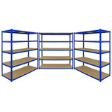 3 Prateleiras Inox Sem Parafusos Azul T-Rax 160cm x 60cm