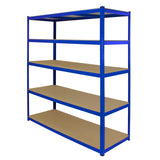Estante de aço inoxidá vel azul T-Rax 160cm x 60cm x 180cm