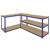 Estante de aço inoxidá vel azul T-Rax 160cm x 60cm x 180cm
