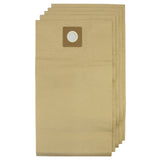 Pacote com 5 sacos de papel marrom para aspirador MAXBLAST de 60 litros, com textura lisa e fecho redondo na parte superior