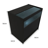 Balcão Comercial com Luz LED B900 – Preto