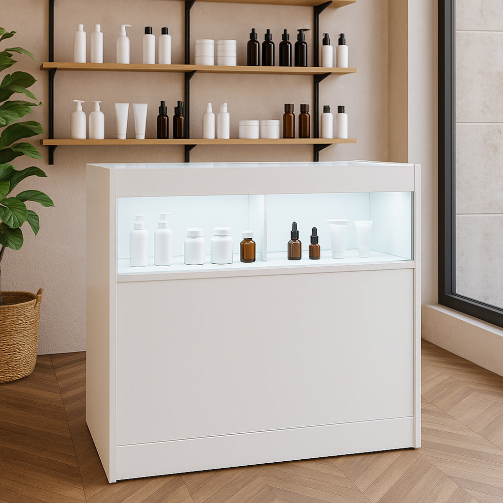 Balcão Comercial com Luz LED B900 – Branco