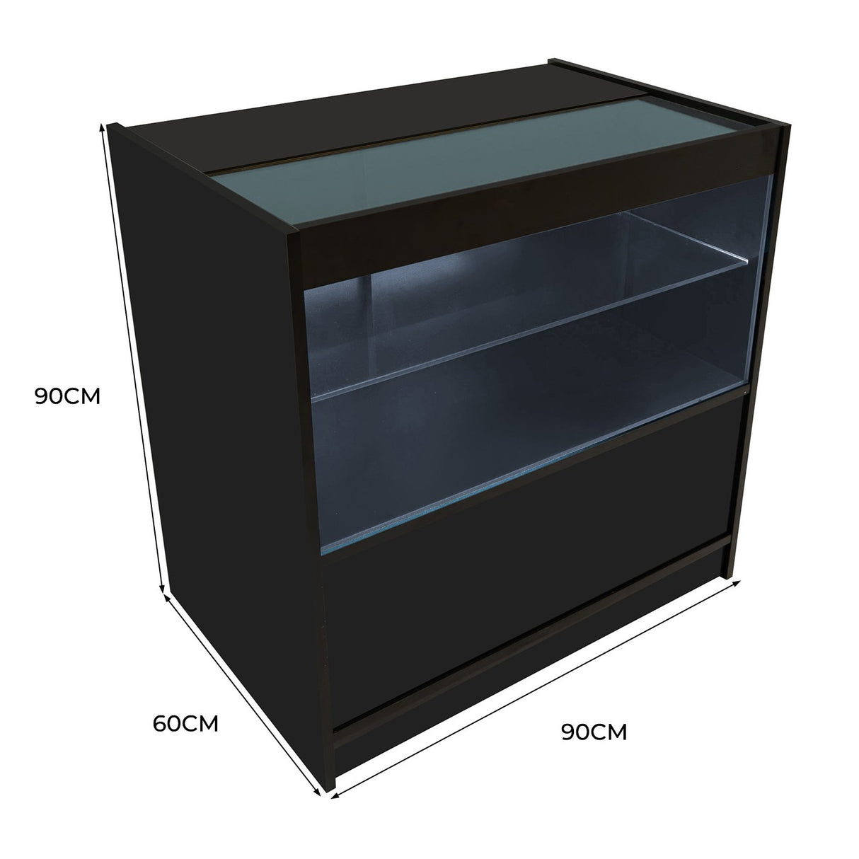 Balcão Comercial com Luz LED C900 – Preto