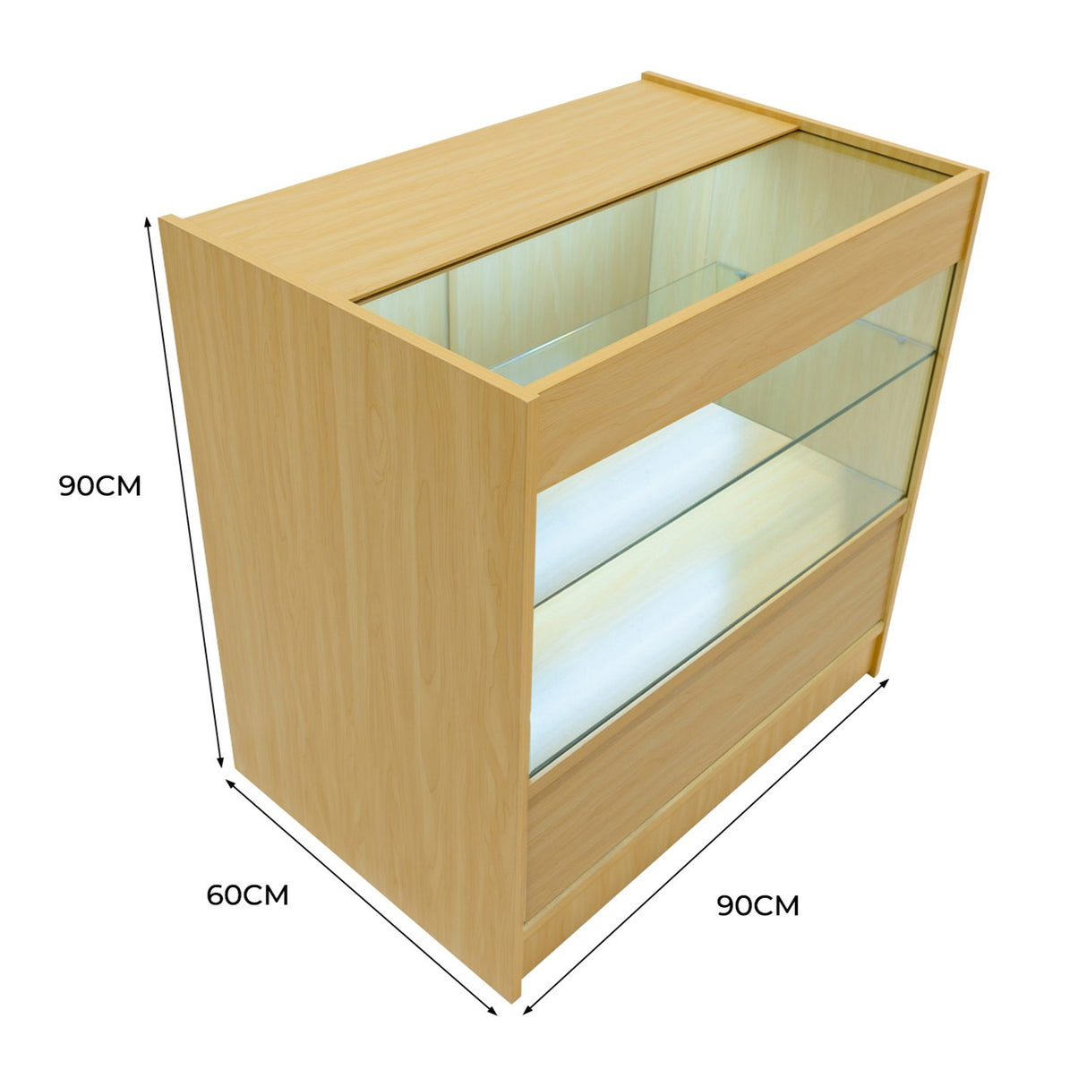 Balcão Comercial com Luz LED C900 – cor Maple