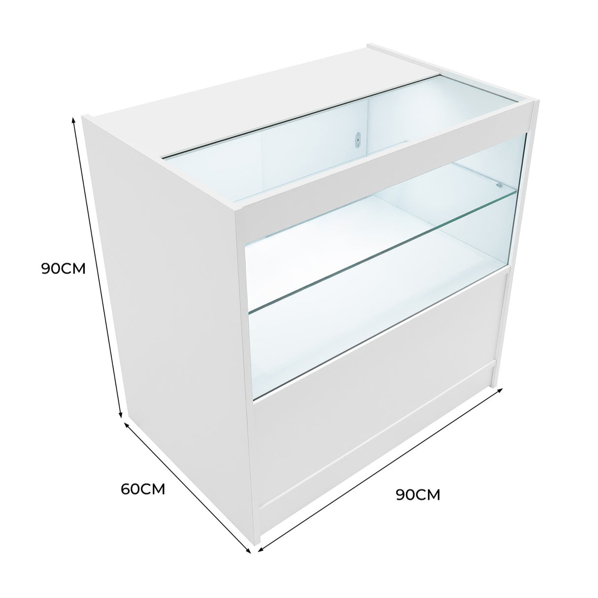 Balcão Comercial com Luz LED C900 – Branco
