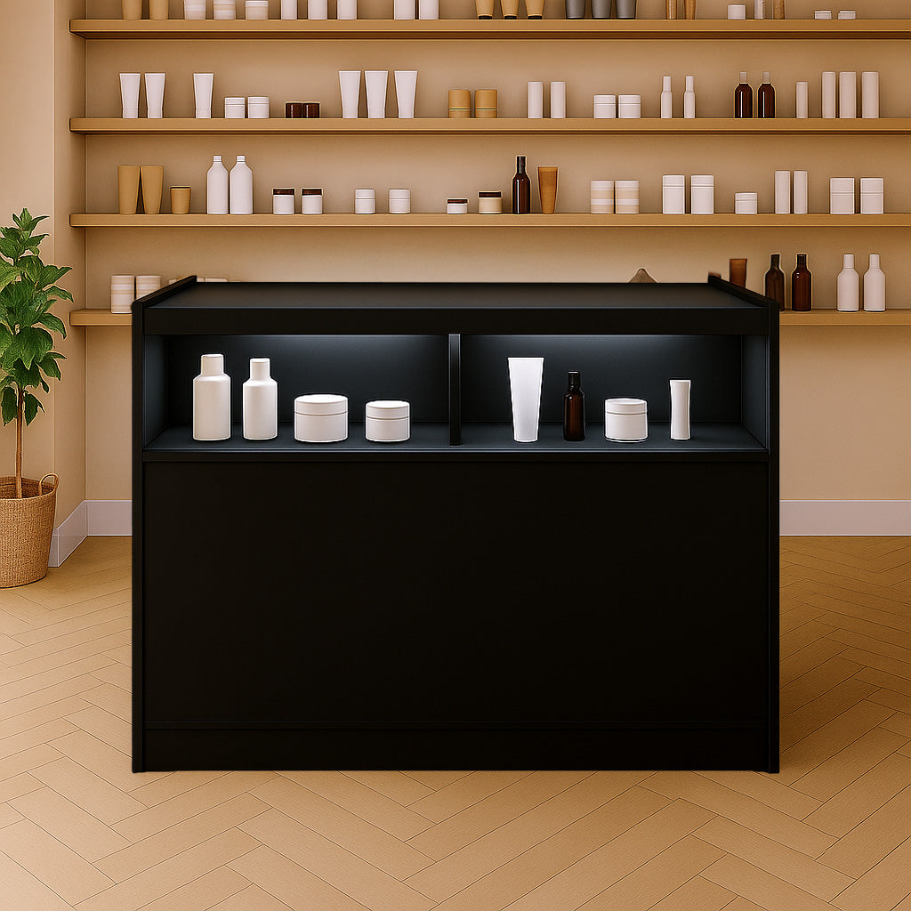 Balcão Comercial com Luz LED B1200 – Preto