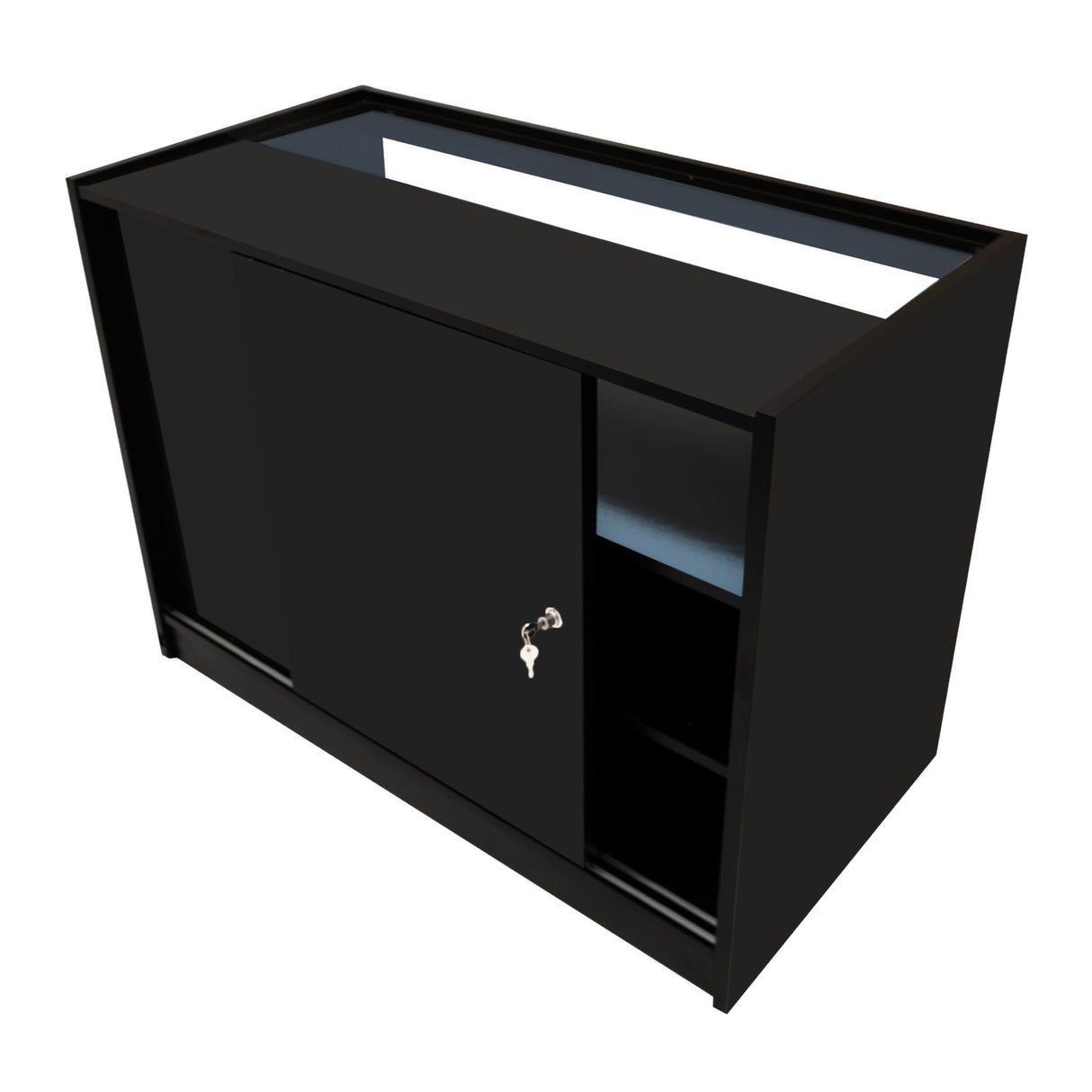 Balcão Comercial com Luz LED B1200 – Preto