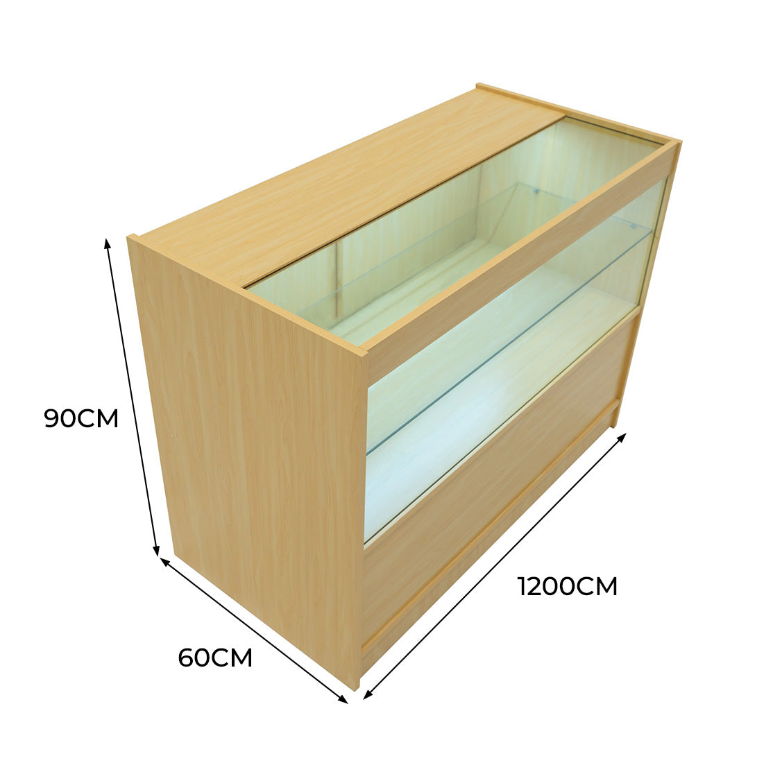 Balcão Comercial com Luz LED C1200 – Maple