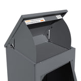 Caixa postal cinza antirroubo
