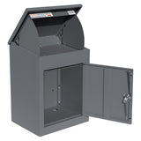 Caixa postal cinza antirroubo