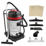 Aspirador Industrial de 80L, 5 Acessórios + 3 Sacos de Pó