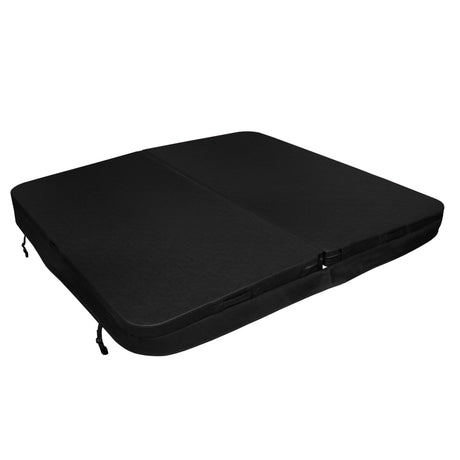 Cobertura preta para jacuzzi, 2,1m x 2,1m, com superfície lisa e resistente, ideal para proteção e isolamento térmico