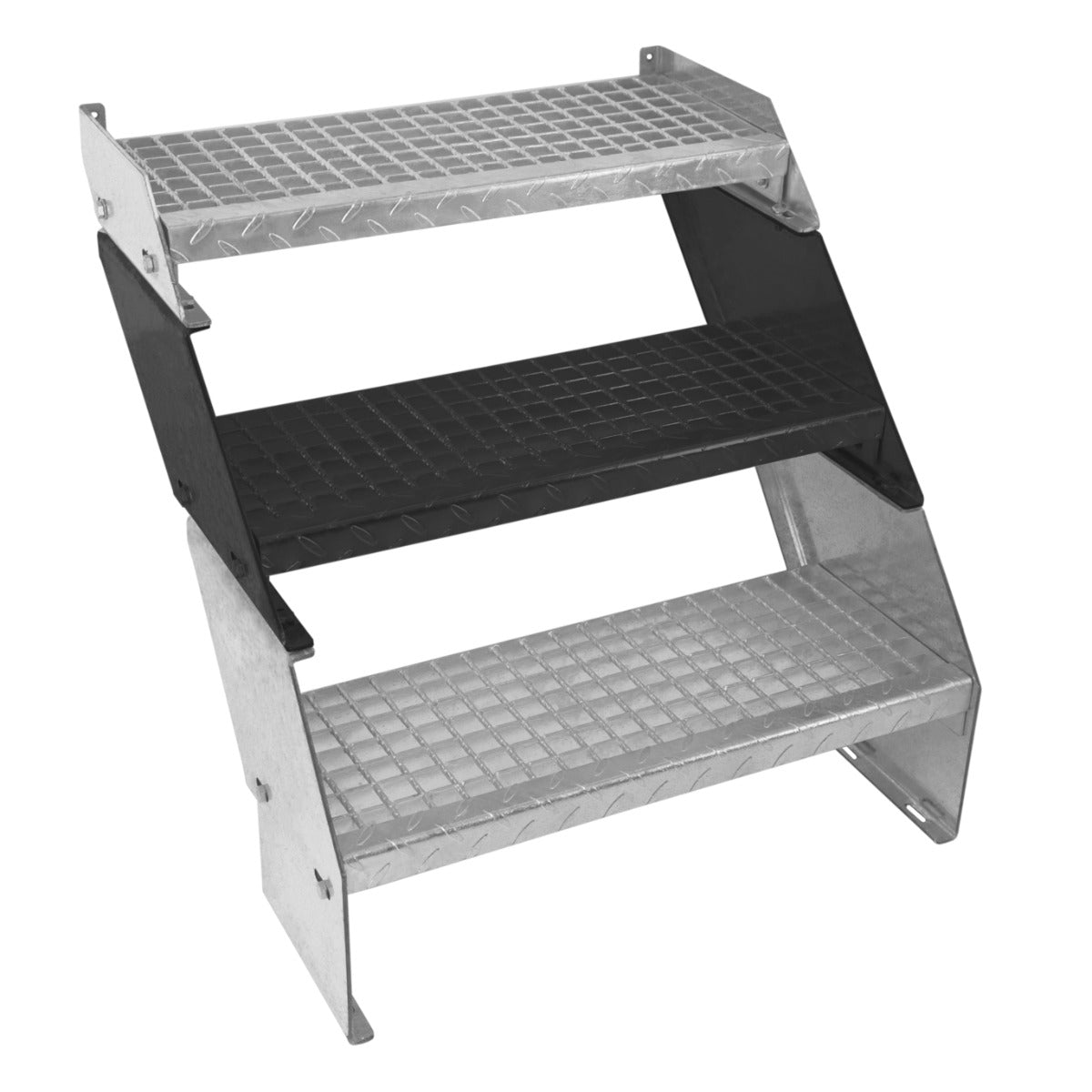 Escada Galvanizada Ajustá vel de 2 Degraus ? 600mm de Largura