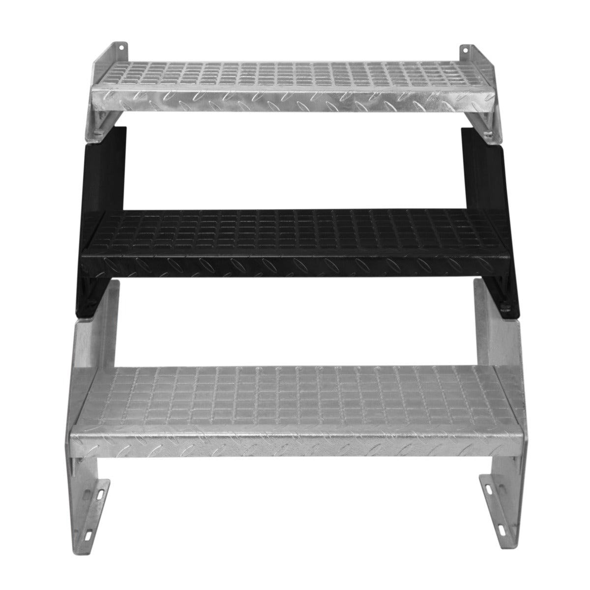 Escada Galvanizada Ajustá vel de 2 Degraus ? 600mm de Largura