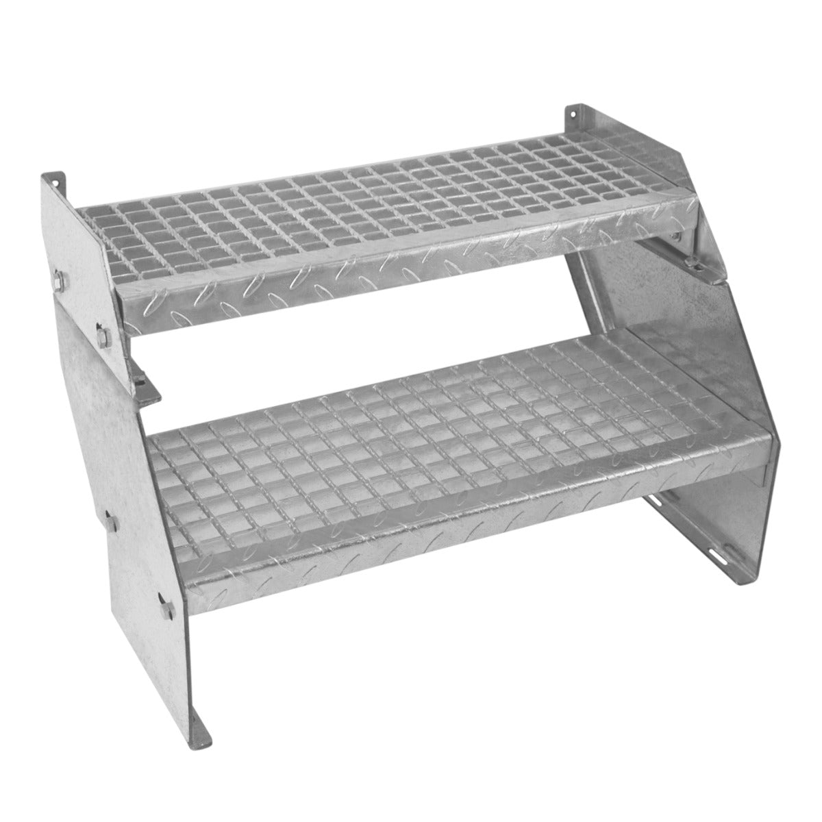 Escada Galvanizada Ajustá vel de 2 Degraus ? 600mm de Largura