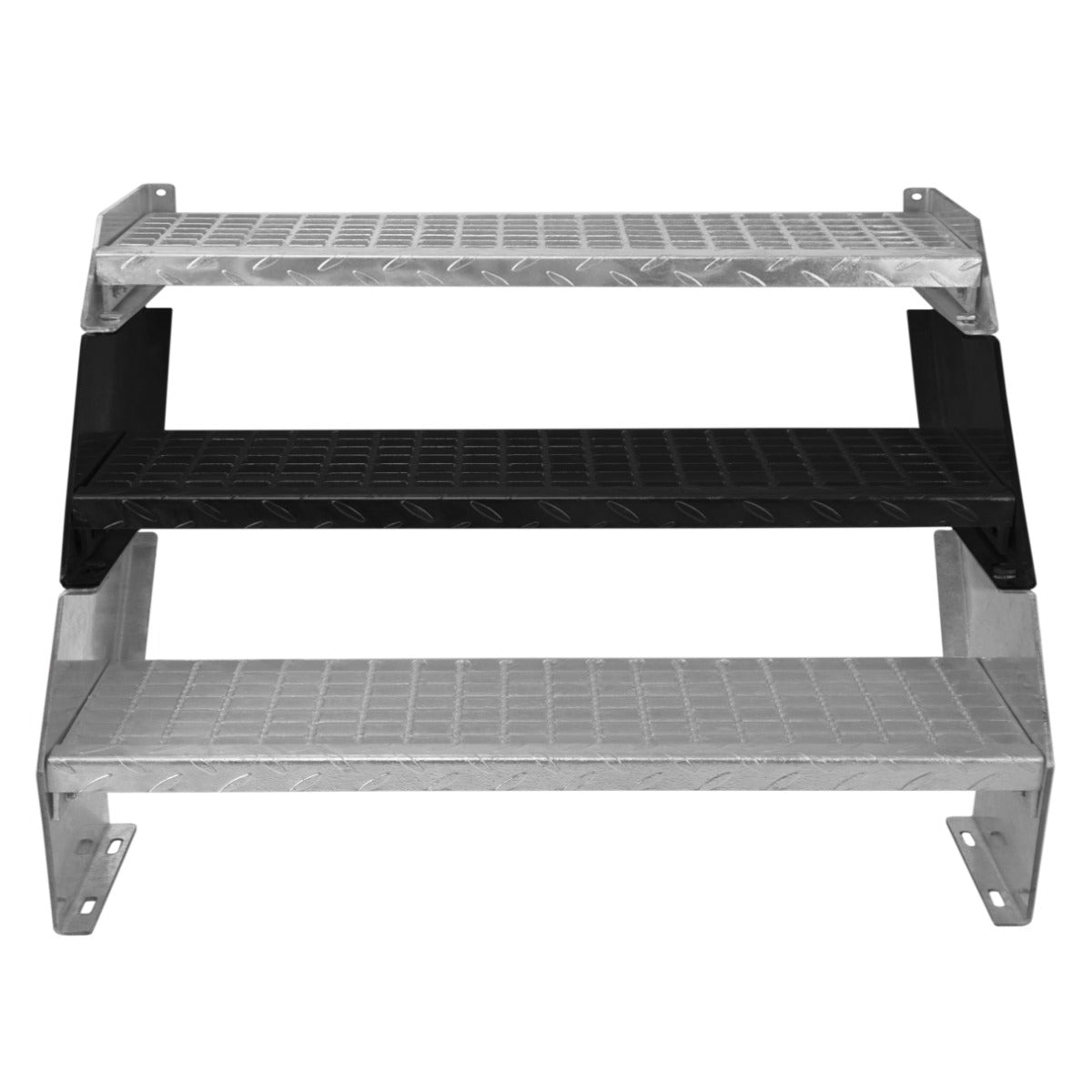 Escada Galvanizada Ajustá vel de 2 Degraus ? 900mm de Largura