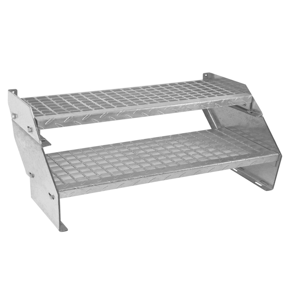 Escada Galvanizada Ajustá vel de 2 Degraus ? 900mm de Largura