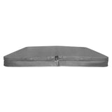 Cobertura cinza para jacuzzi, 2,1m x 2,1m, com superfície lisa e resistente, ideal para proteção e isolamento térmico
