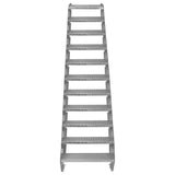 Escada galvanizada ajustá vel de 11 degraus ? 600 mm de largura