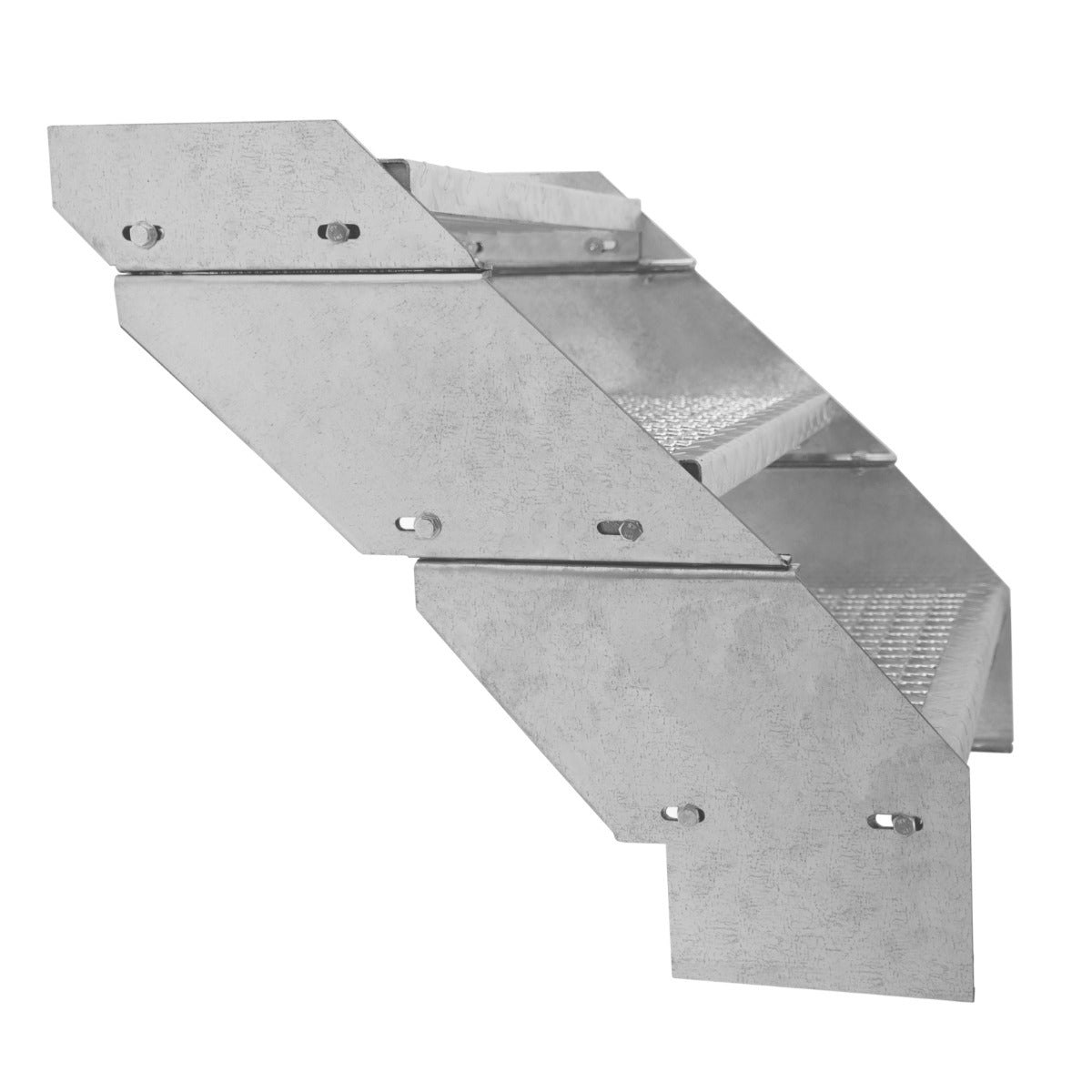 Escada galvanizada ajustá vel de 11 degraus ? 600 mm de largura