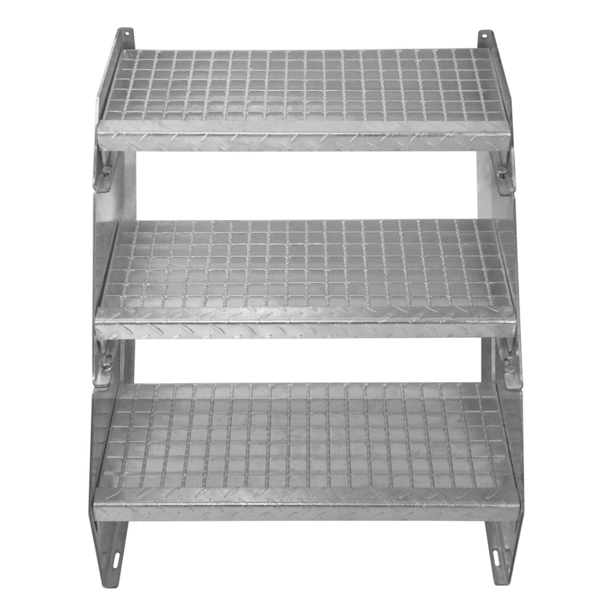 Escada galvanizada ajustá vel de 11 degraus ? 600 mm de largura