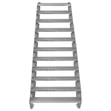 Escada galvanizada ajustá vel de 11 degraus ? 900 mm de largura