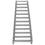 Escada galvanizada ajustá vel de 12 degraus ? 900 mm de largura