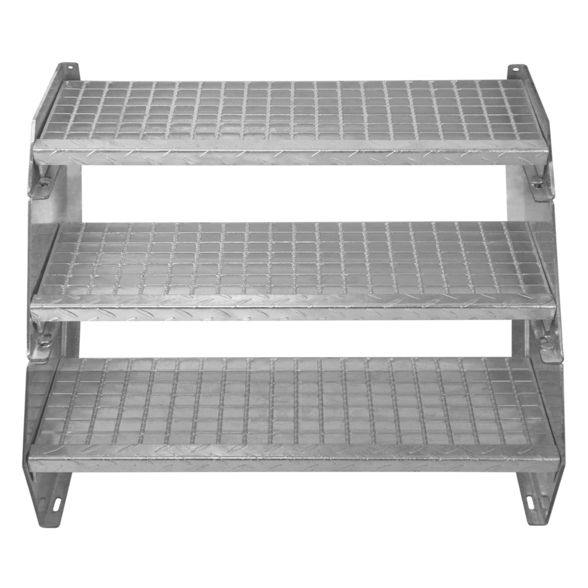 Escada galvanizada ajustá vel de 12 degraus ? 900 mm de largura