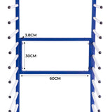 Conector de 2 vias azul para carrinho de secagem, com medidas de 60cm x 30cm, ideal para separação de itens durante o secagem