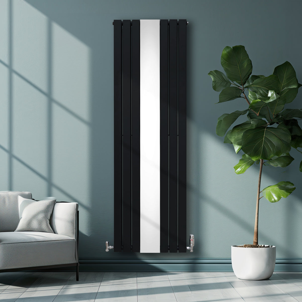 Radiador Plano com Espelho - 1800 mm x 565 mm - Preto