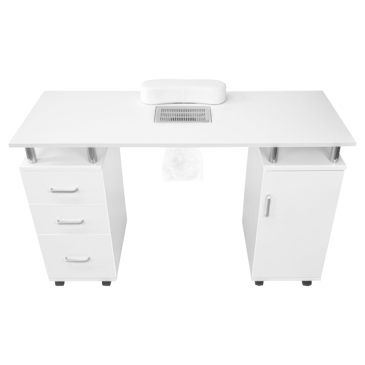 Mesa de manicure profissional com lâmpada LED em forma de meia-lua