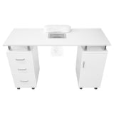 Mesa de manicure profissional com lâmpada LED em forma de meia-lua