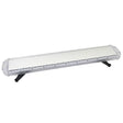 Luz de recuperação âmbar de 1200 mm com painel de controle, corpo transparente, design moderno e base estável em preto