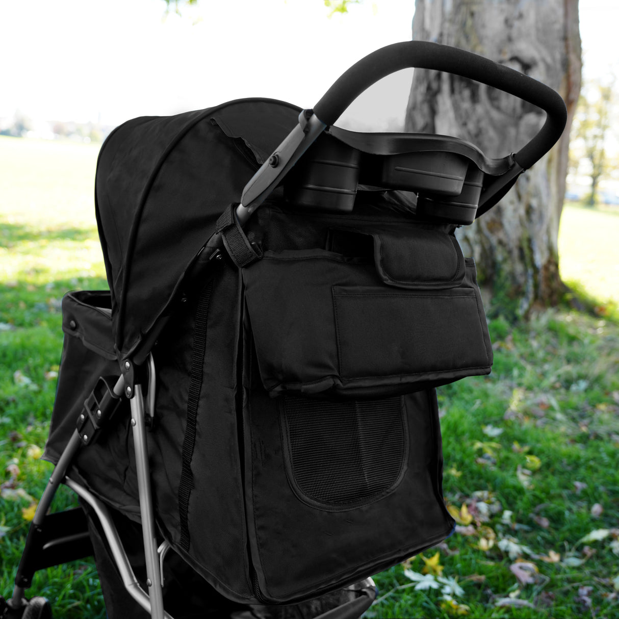 Bolsa Caddy para carrinho de estimação Preto