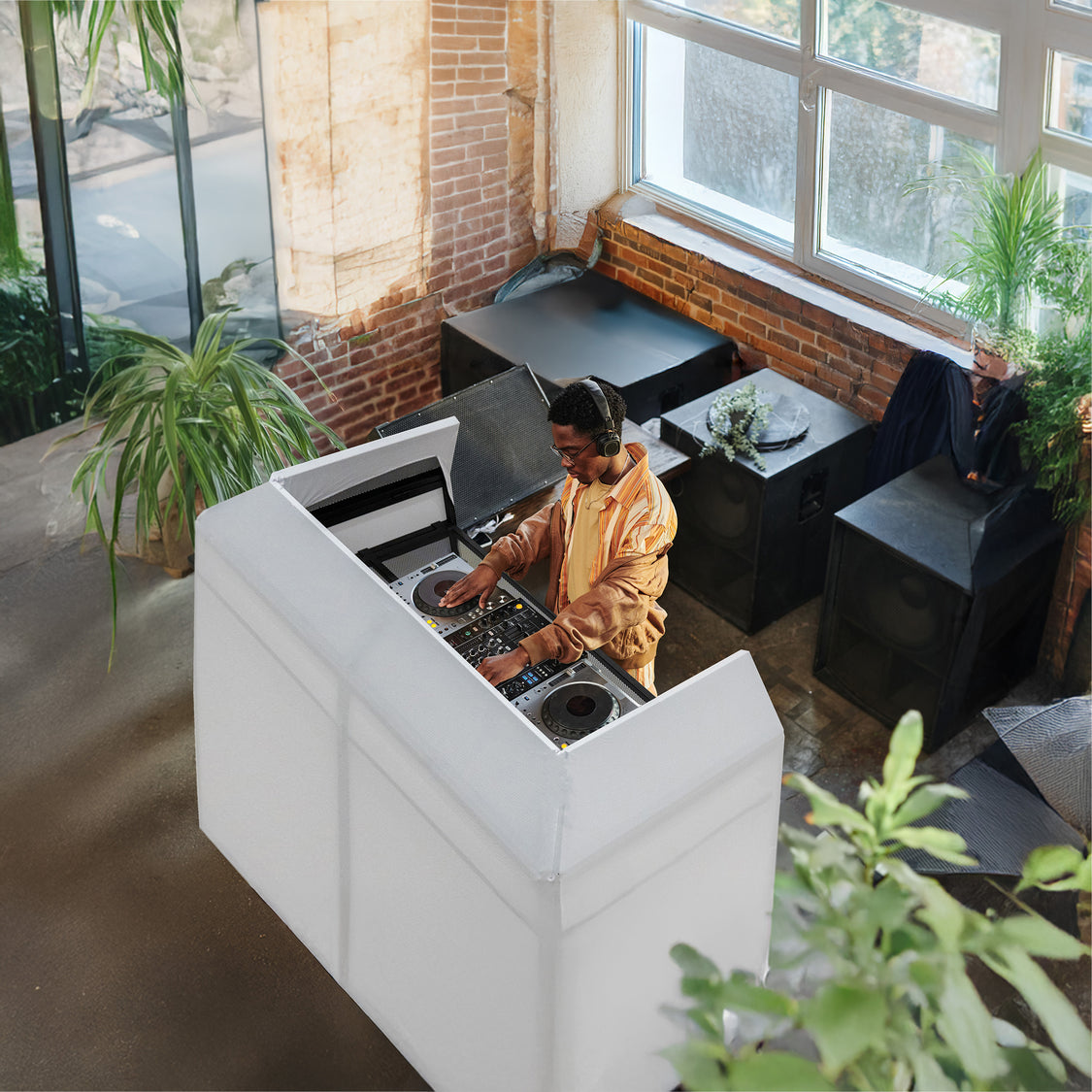 Cabine de DJ Premium portá til com bolsa de armazenamento