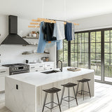 Varal de teto com polia para roupas - Marfim - 0,9 m