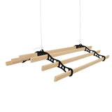 Varal de teto com polia para roupas - Preto - 0,9 m