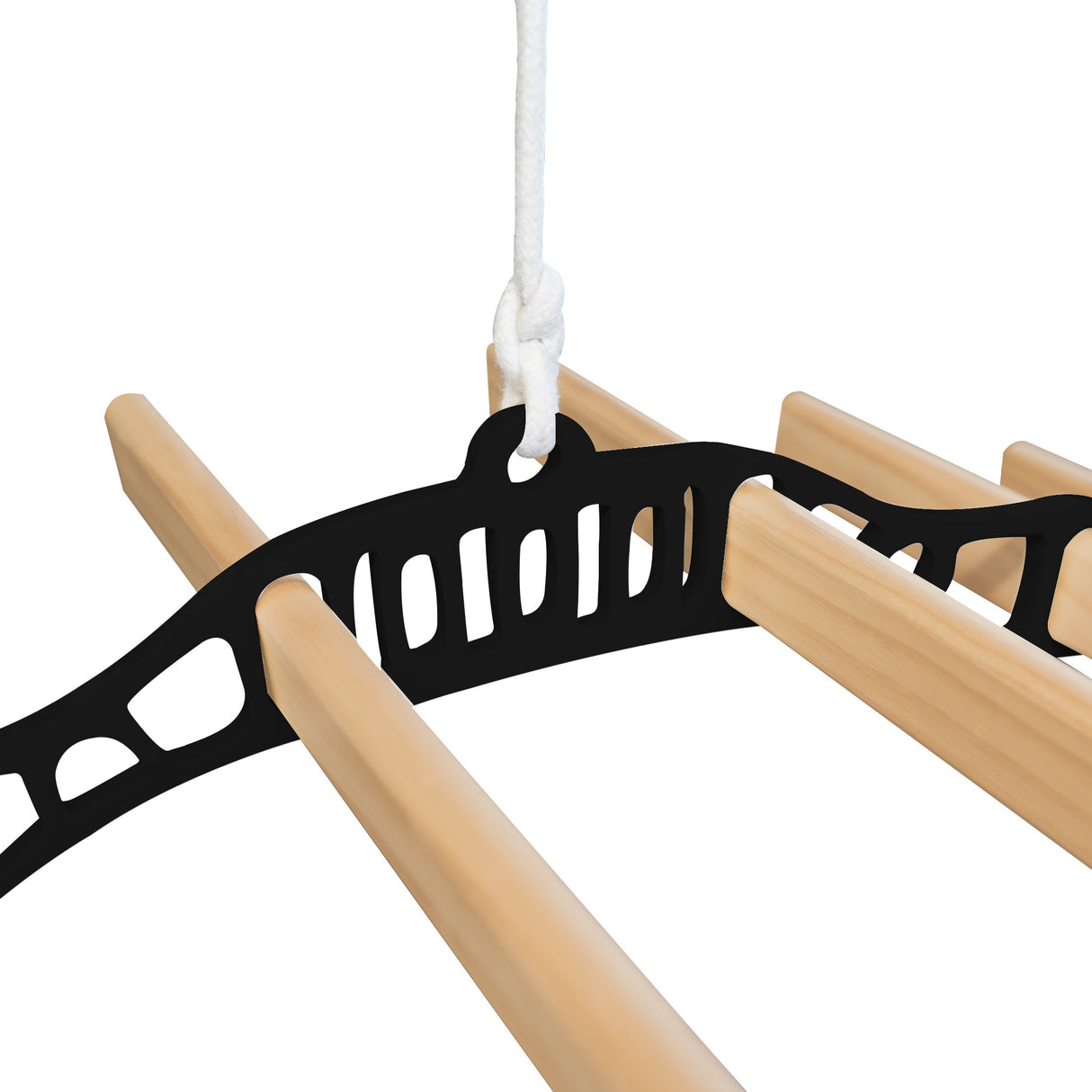 Varal de teto com polia para roupas - Preto - 0,9 m