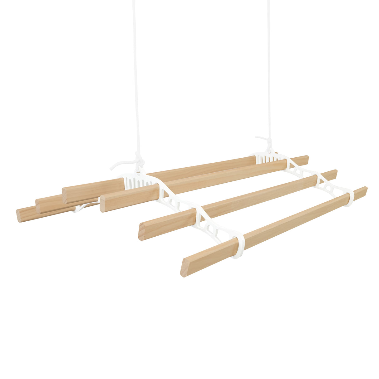 Varal de teto com polia para roupas - Branco - 0,9 m