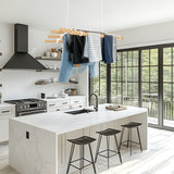 Varal de teto com polia para roupas - Branco - 0,9 m